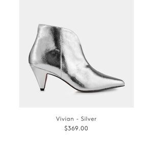 NEW ivylee Copenhagen Women’s EU 36/ US 5.5 Vivian Silver Metallic Ankle Boot